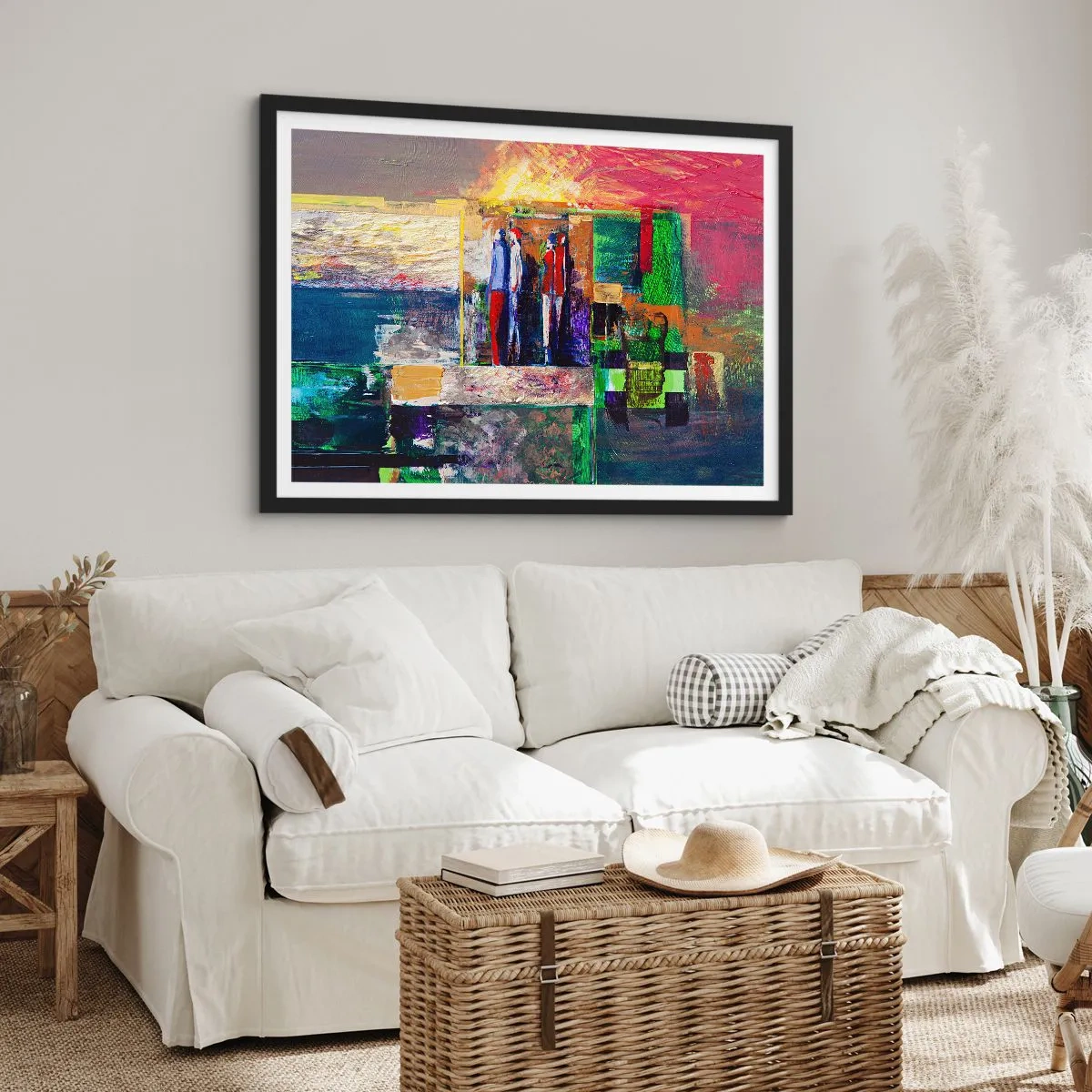 Plakat w czarnej ramie - Relacje i emocje - 91x61 cm