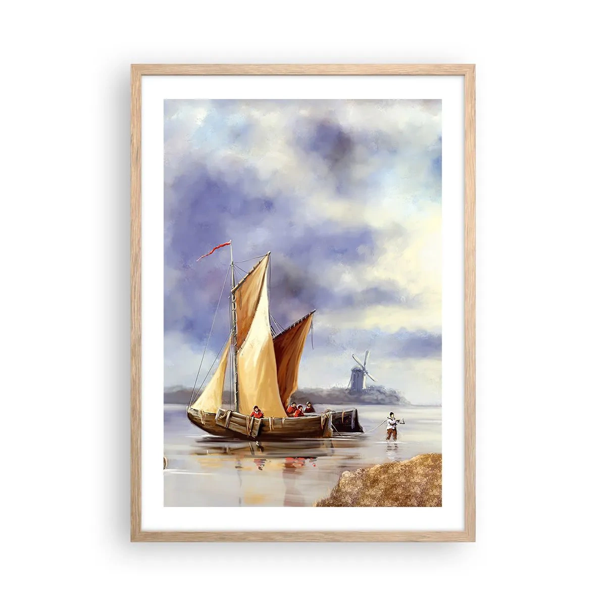 Plakat w ramie jasny dąb - Powrót żeglarzy - 50x70 cm