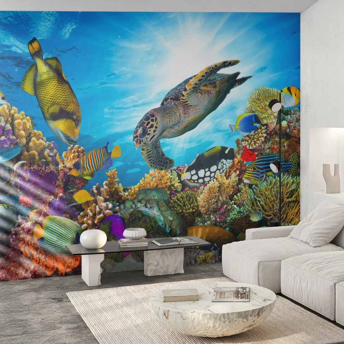 Fototapeta Premium Canvas - Koralowa promenada - Rafa Koralowa, Morze, Podwodny Świat - 400x280 cm