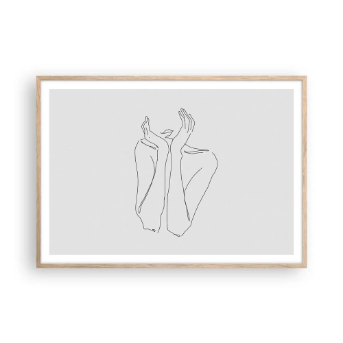 Plakat w ramie jasny dąb - O czym marzą dziewczyny - 100x70 cm