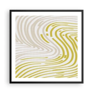 Plakat w czarnej ramie - Kompozycja z łagodnym ugięciem - 60x60 cm