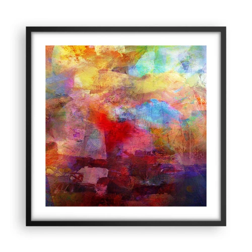 Plakat w czarnej ramie - Zajrzeć do środka tęczy - 50x50 cm