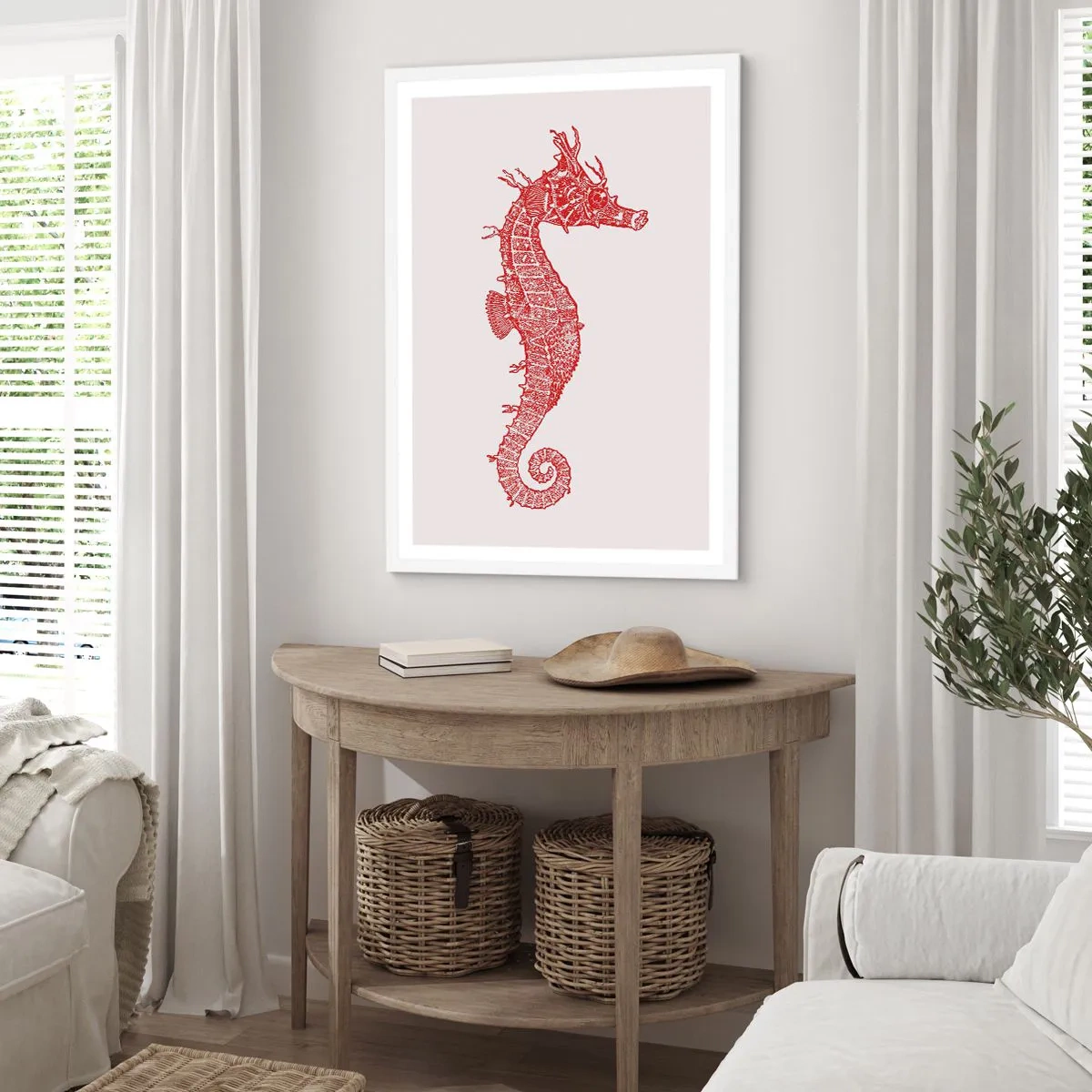 Plakat w białej ramie - Misterne stworzenie - 50x70 cm