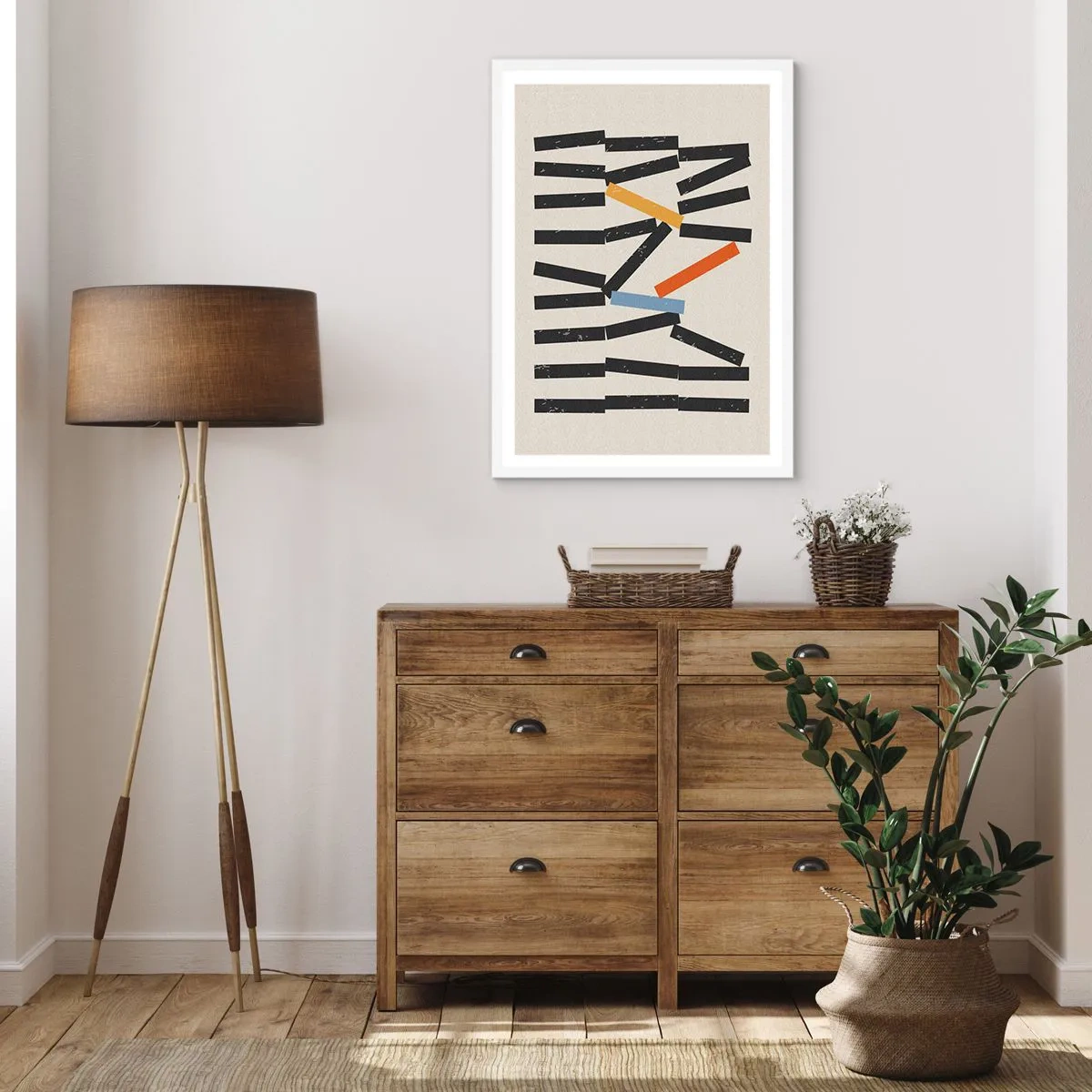Plakat w białej ramie - Domino – kompozycja - 50x70 cm