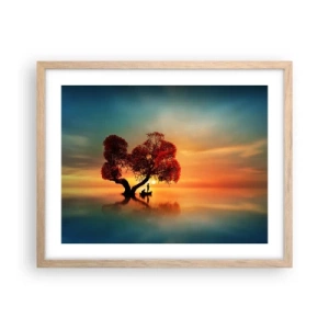 Plakat w ramie jasny dąb - Oddaleńcy i ciszyzna bezświata - 50x40 cm