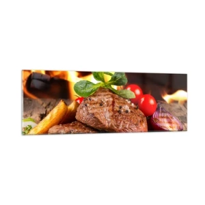 Obraz na szkle - Wyczarowane żarem - 90x30 cm