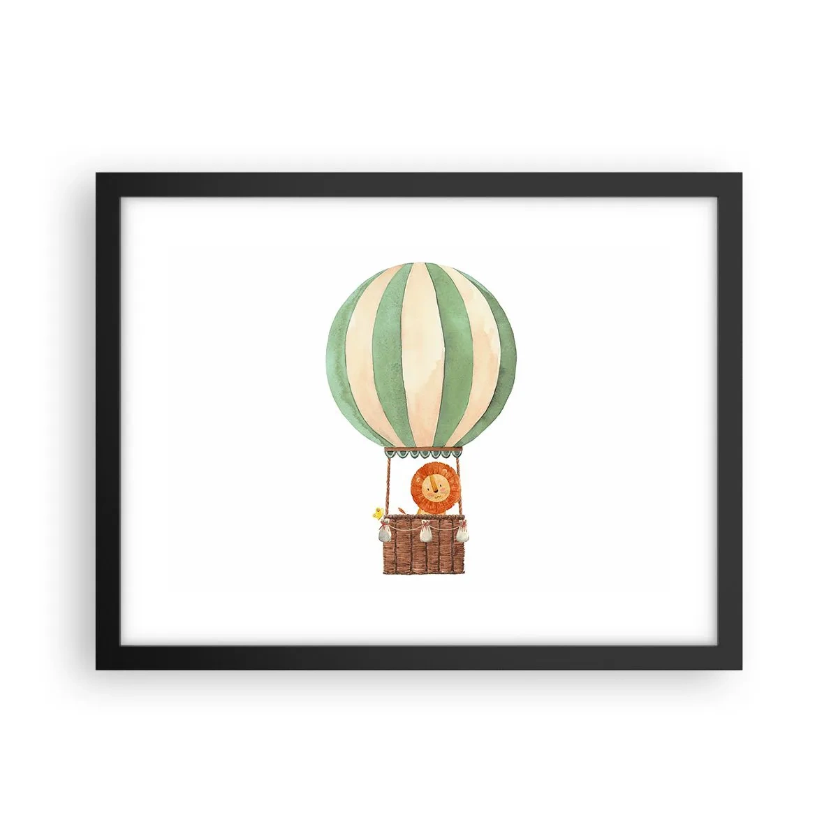 Plakat w czarnej ramie - Podróże Leona - 40x30 cm