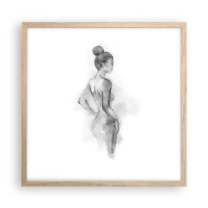 Plakat w ramie jasny dąb - Piękna jak malowanie - 50x50 cm