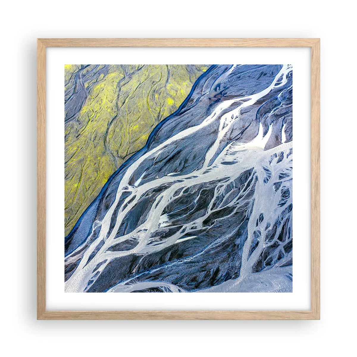 Plakat w ramie jasny dąb - Naskalne malowidła natury - 50x50 cm