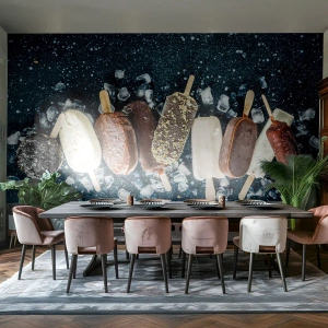 Fototapeta Premium Sand - Smak gorącego lata - Lody, Gastronomia, Jedzenie - 150x105 cm