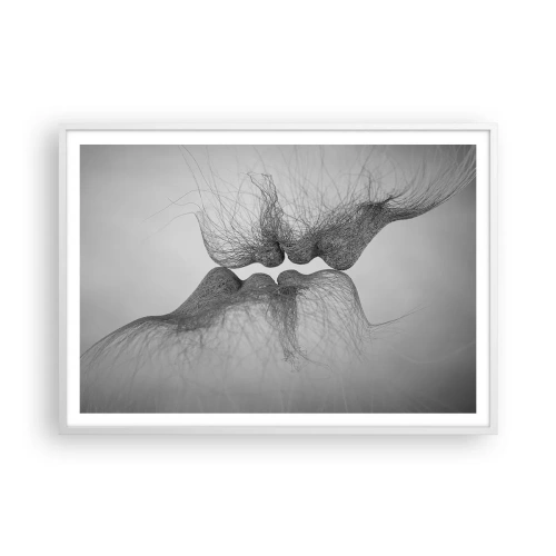 Plakat w białej ramie - Pocałunek wiatru - 100x70 cm