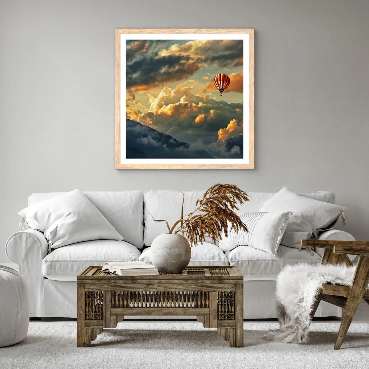 Plakat w ramie jasny dąb - Lecę, bo chcę - 60x60 cm