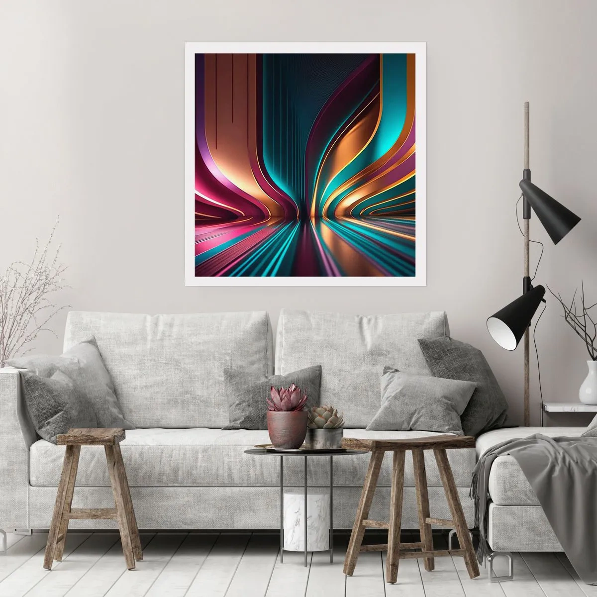 Plakat - Architektura światła - 40x40 cm