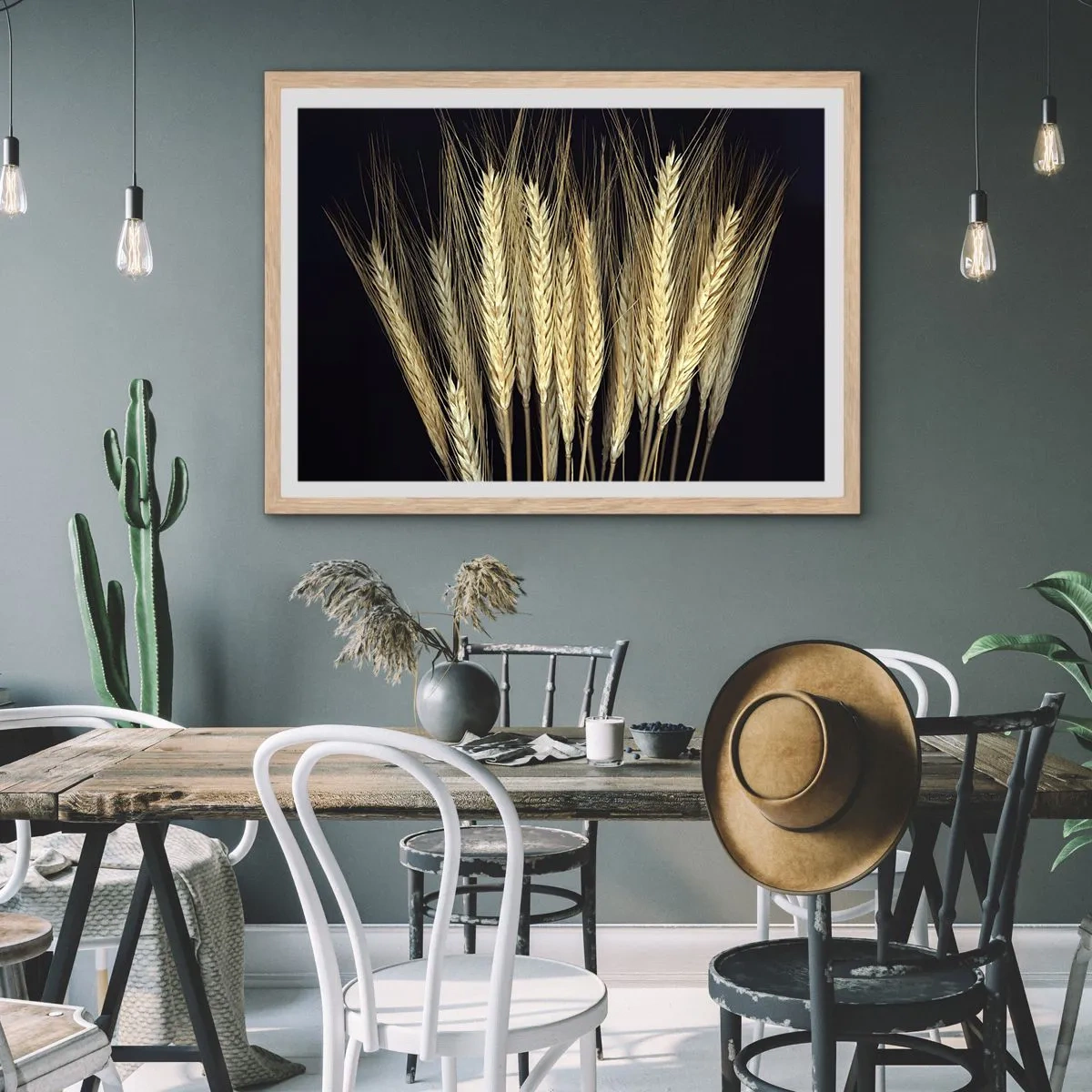 Plakat w ramie jasny dąb - Rustykalna magia - 91x61 cm