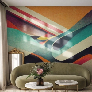 Fototapeta Premium Canvas - Kompozycja intensywna - Abstrakcja, Sztuka, Linie - 400x280 cm