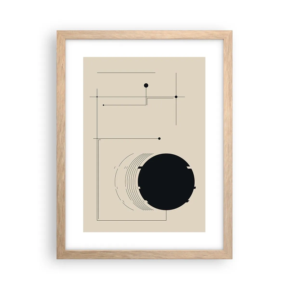 Plakat w ramie jasny dąb - Sprężysta i dynamiczna kompozycja - 30x40 cm