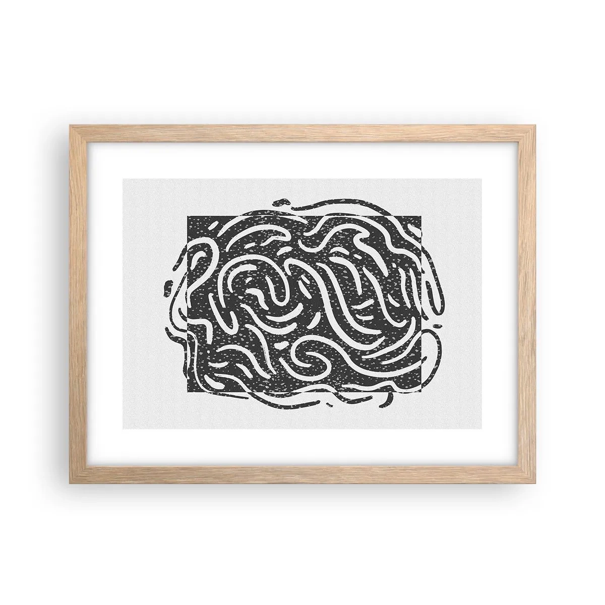 Plakat w ramie jasny dąb - Abstrakcja: taniec radości - 40x30 cm