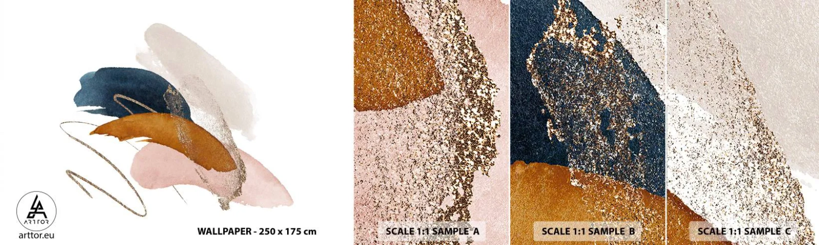 Fototapeta Próbka Standard Eco - Kompozycja uskrzydlona - Abstrakcja, Sztuka, Design - 100x30 cm