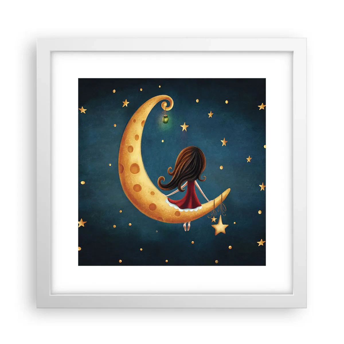 Plakat w białej ramie - Pewnego razu… - 30x30 cm