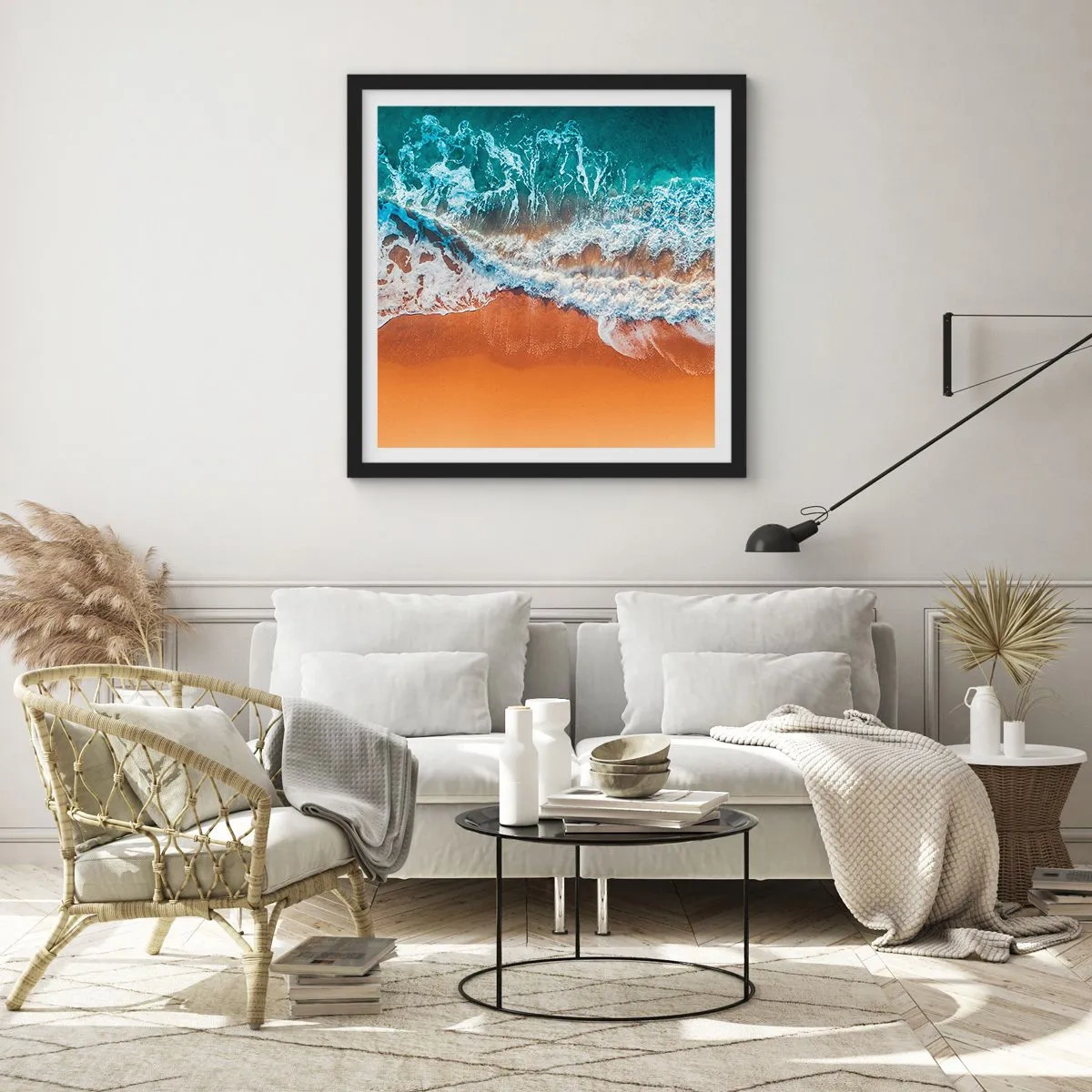 Plakat w czarnej ramie - Zawsze w parze - 60x60 cm