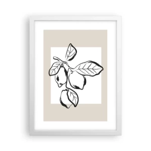 Plakat w białej ramie - Gdzie cytryna dojrzewa… - 30x40 cm