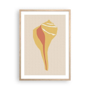 Plakat w ramie jasny dąb - Abstrakcja organiczna – wzrost - 50x70 cm