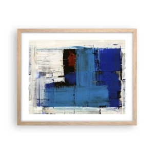 Plakat w ramie jasny dąb - Sekret błękitu - 50x40 cm
