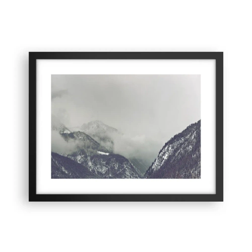 Plakat w czarnej ramie - Omglona dolina - 40x30 cm