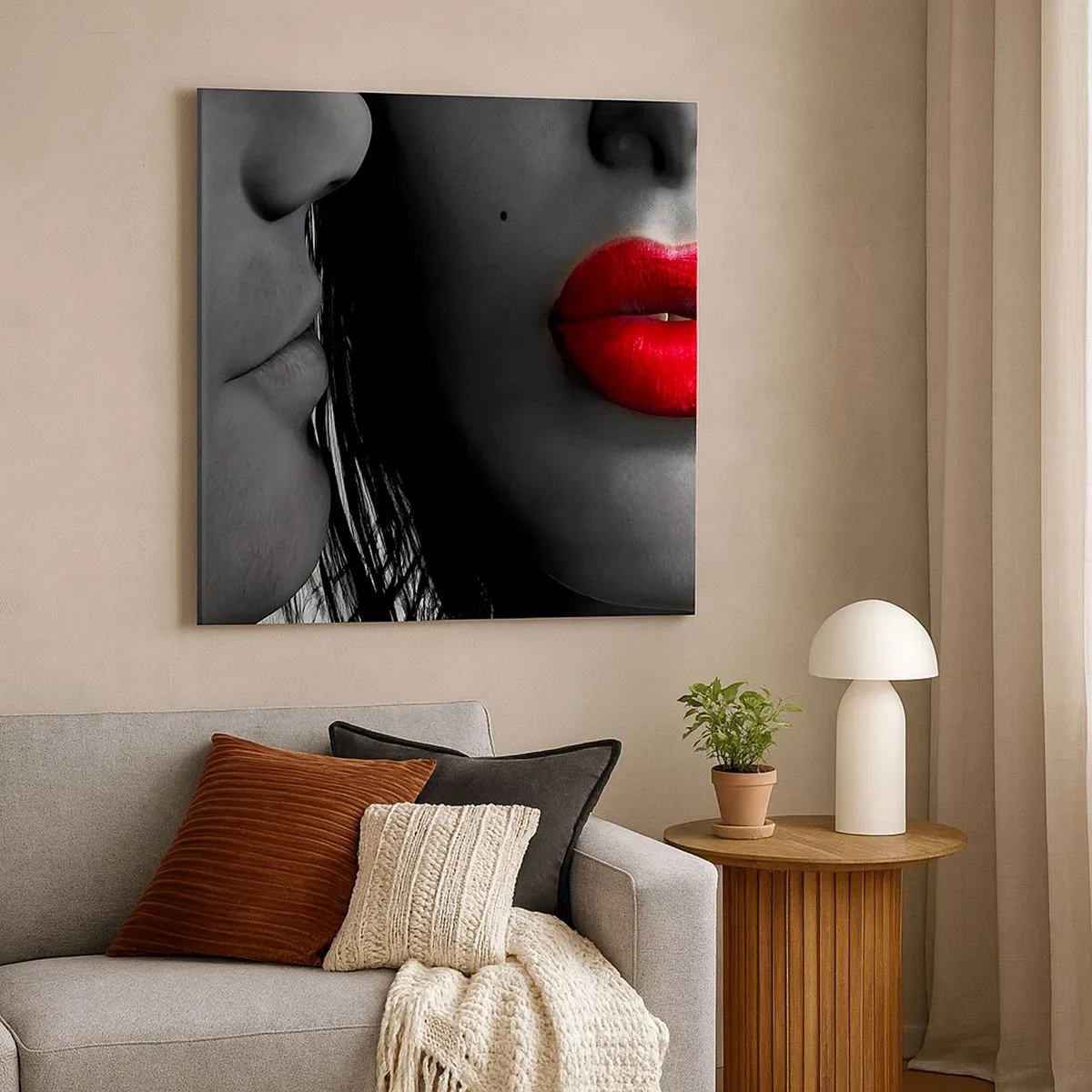 Obraz na płótnie - Twarz przy twarzy  - 30x30 cm