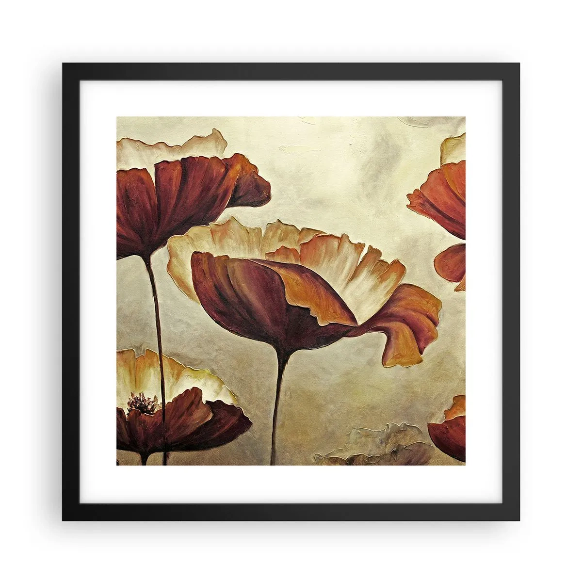 Plakat w czarnej ramie - Łąki łan - 40x40 cm