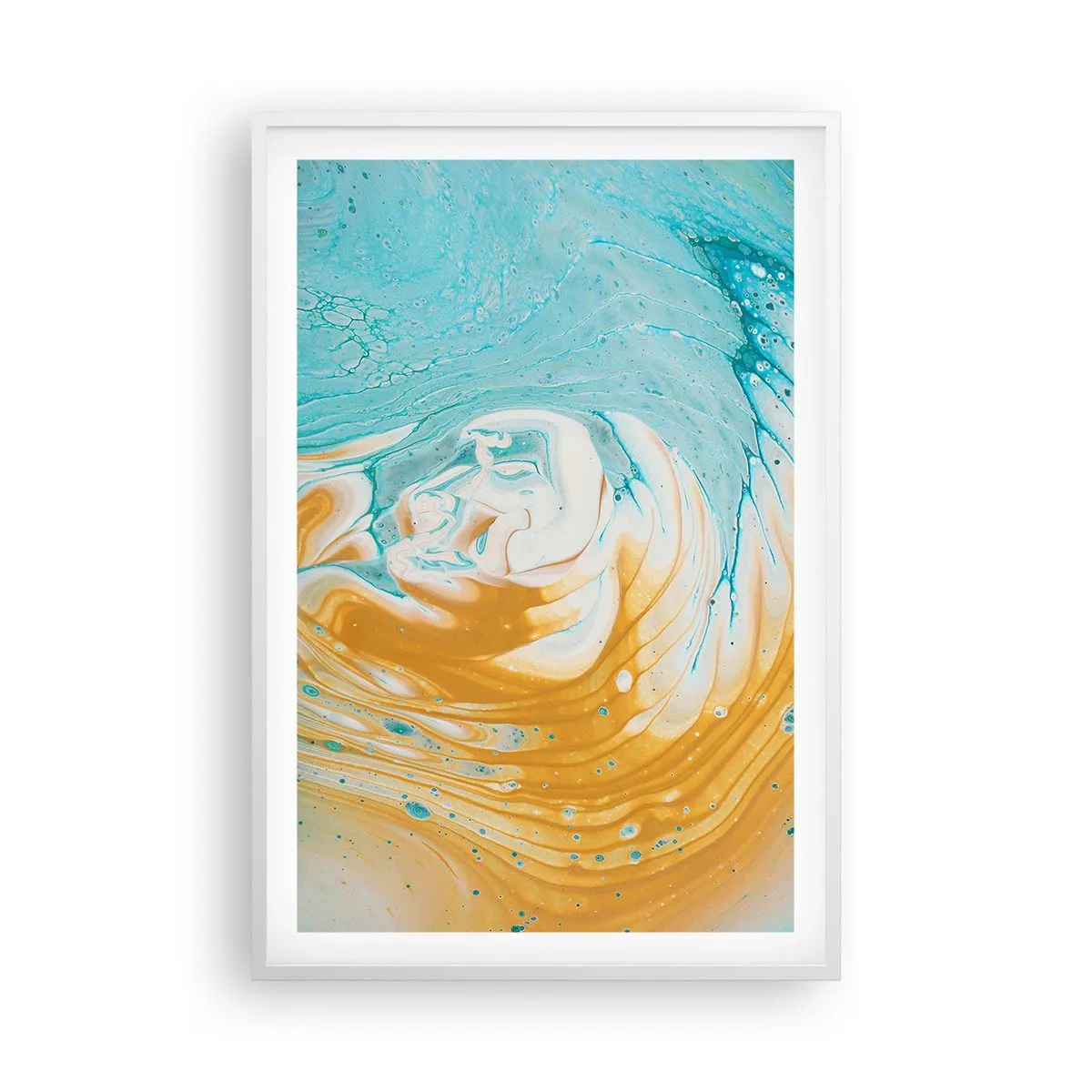 Plakat w białej ramie - Pastelowy wir - 61x91 cm