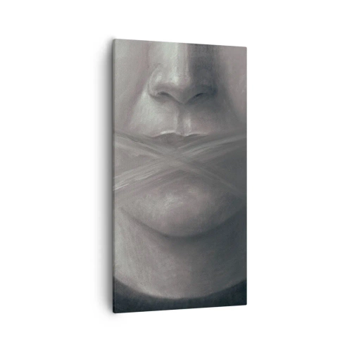 Obraz na płótnie - Ani słowa - 55x100 cm