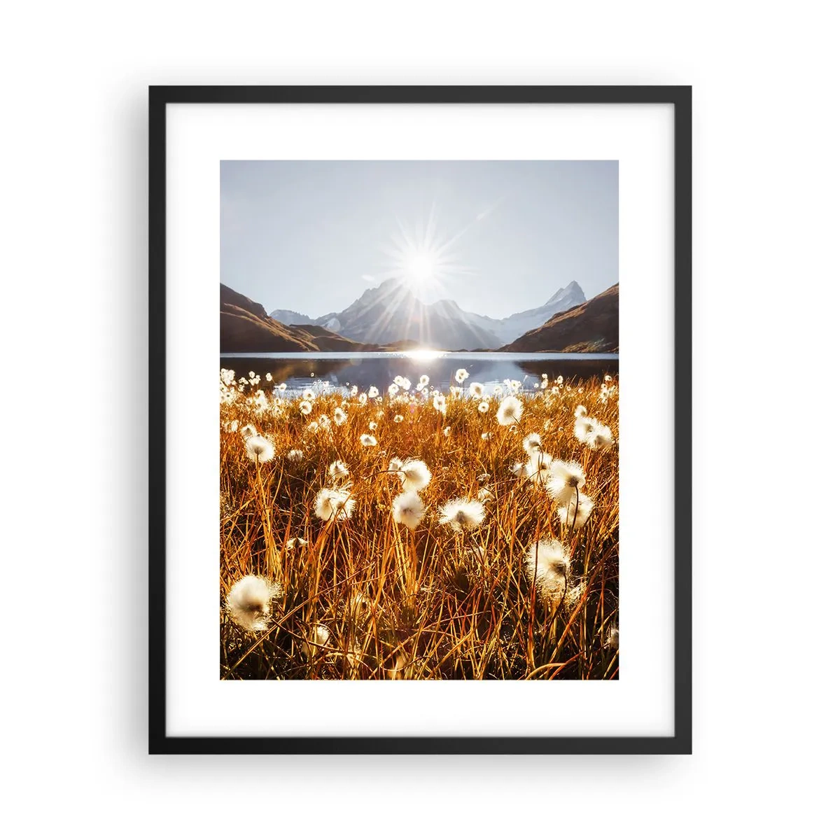 Plakat w czarnej ramie - Twardość skał, miękkość traw - 40x50 cm