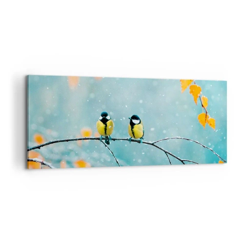 Obraz na płótnie - Ptasie plotki - 100x40 cm