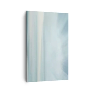 Obraz na płótnie - Minimalistyczny pejzaż w delikatnych odcieniach błękitu - 80x120cm - Spokój aż po horyzont - Nowoczesna dekoracja ścienna do salonu i sypialni ARTTOR