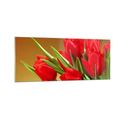 Obraz na szkle - Pęk wiosennej radości - 100x40 cm