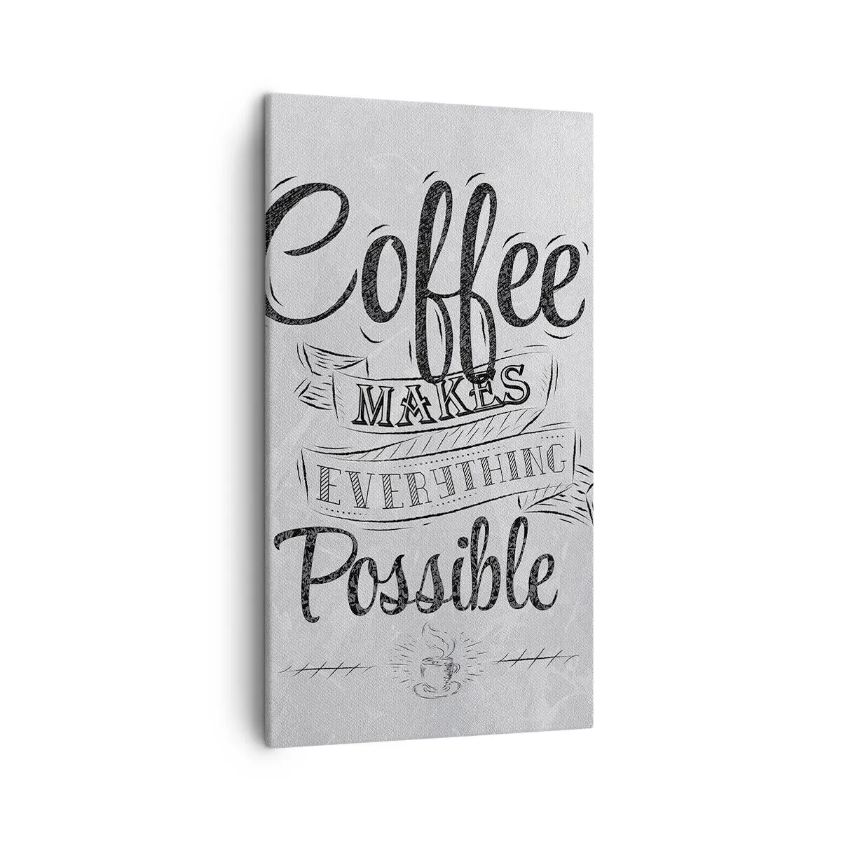Obraz na płótnie - Jak tu nie kochać kawy - 45x80 cm
