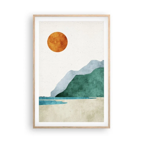 Plakat w ramie jasny dąb - Pejzaż jak należy - 61x91 cm