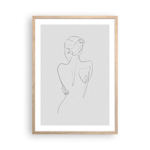 Plakat w ramie jasny dąb - Muzyka ciała - 50x70 cm