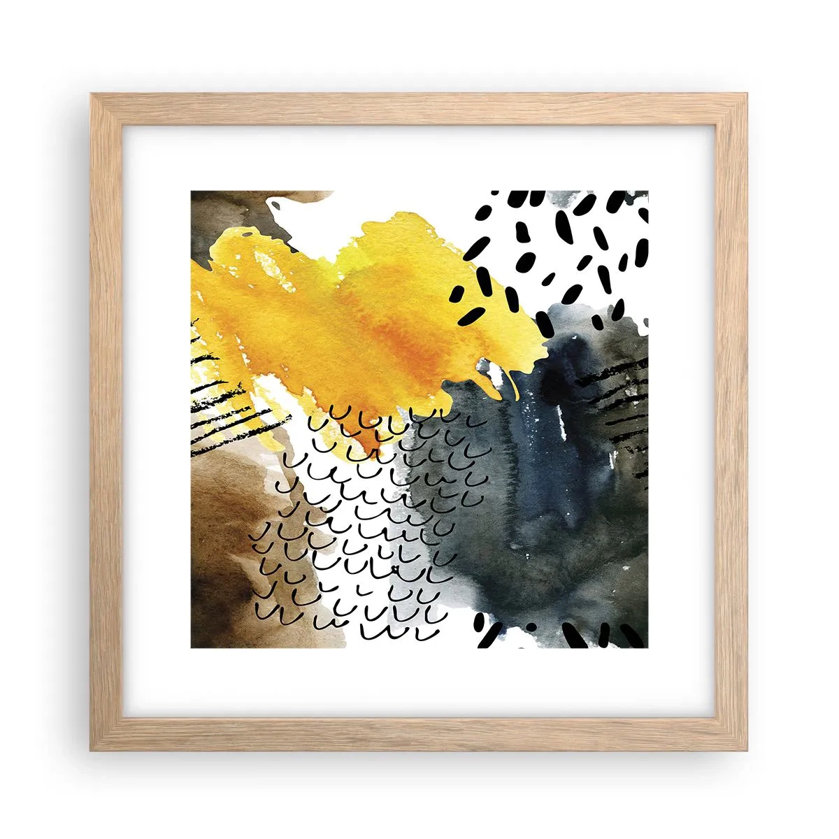 Plakat w ramie jasny dąb - Spotkanie żywiołów - 30x30 cm