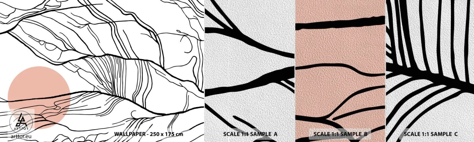 Fototapeta Próbka Premium Sand - W sieci gałązek - Abstrakcja, Grafika, Design - 100x30 cm