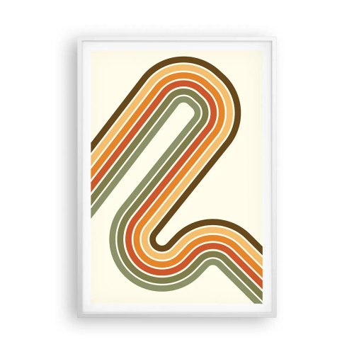 Plakat w białej ramie - Zygzakiem do celu - 70x100 cm