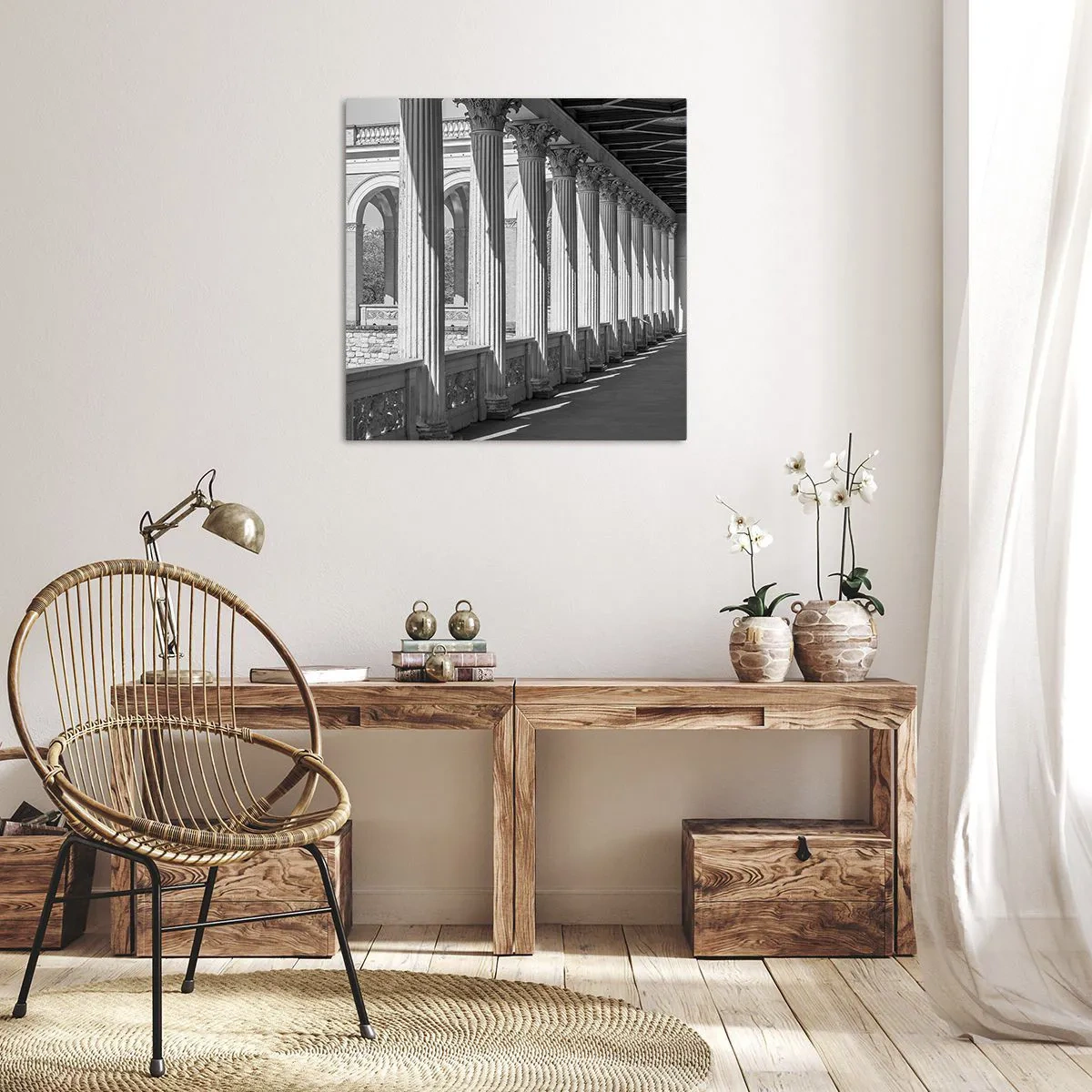 Obraz na płótnie - Słoneczna arkada - 70x70 cm