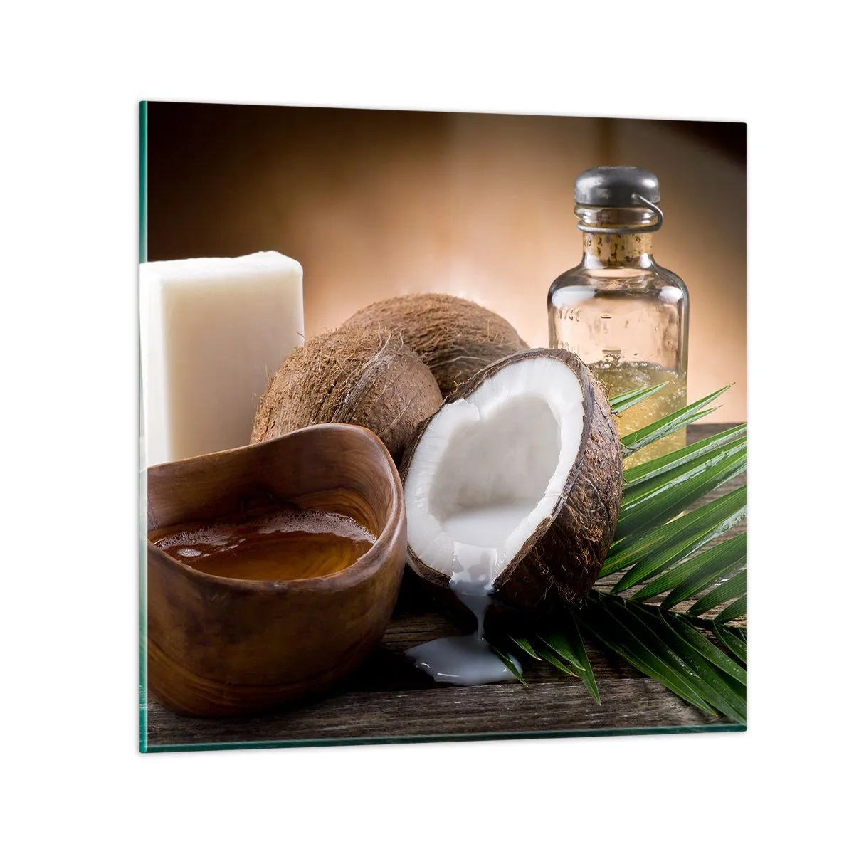 Obraz na szkle - Zdrowie z tropikalnych wysp - 40x40 cm