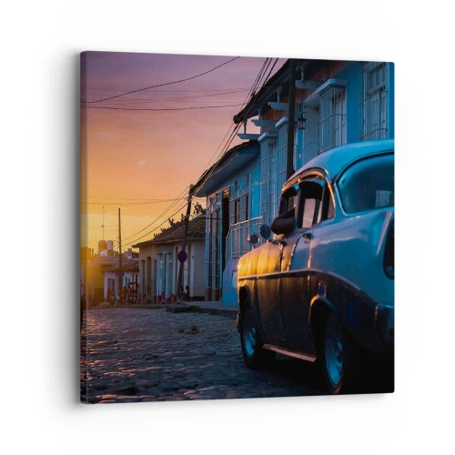 Obraz na płótnie - Tutaj zwalnia czas - 30x30 cm