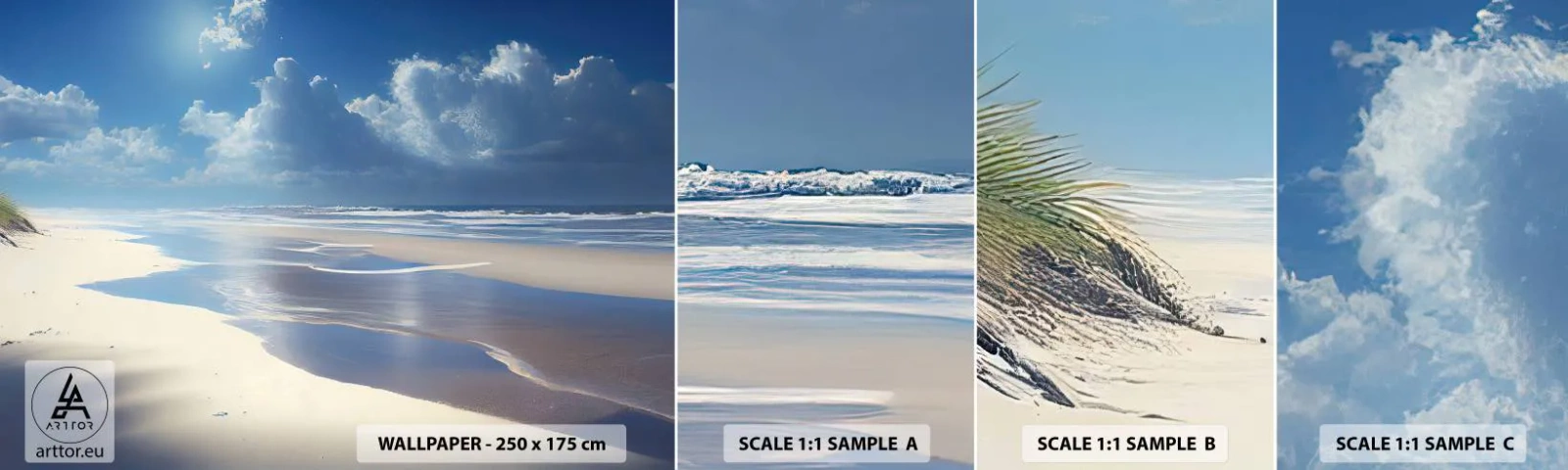 Fototapeta Próbka Samoprzylepna Deluxe Sticker - Rajskie wakacje - Plaża, Ocean, Wakacje - 100x30 cm