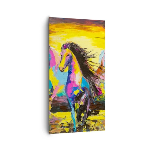 Obraz na płótnie - Zanurzone w tęczy - 65x120 cm