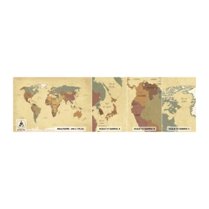 Fototapeta Próbka Samoprzylepna Deluxe Sticker - Dla ciebie - cały świat - Mapa Świata, Kontynenty, Podróże - 100x30 cm