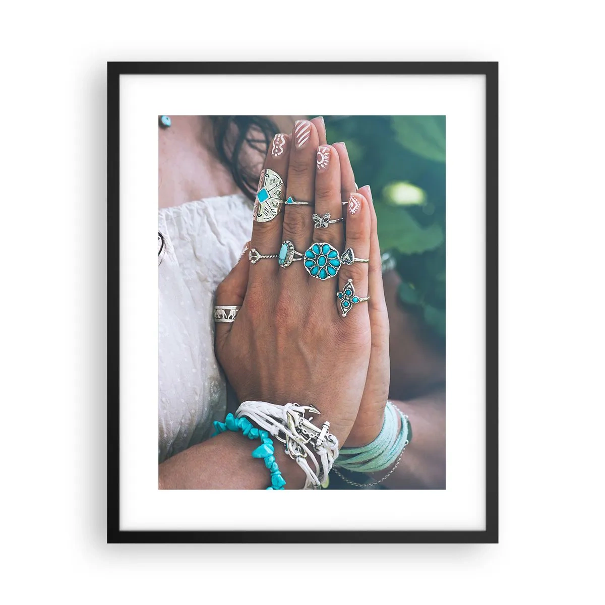 Plakat w czarnej ramie - Witaj w centrum bytu - 40x50 cm