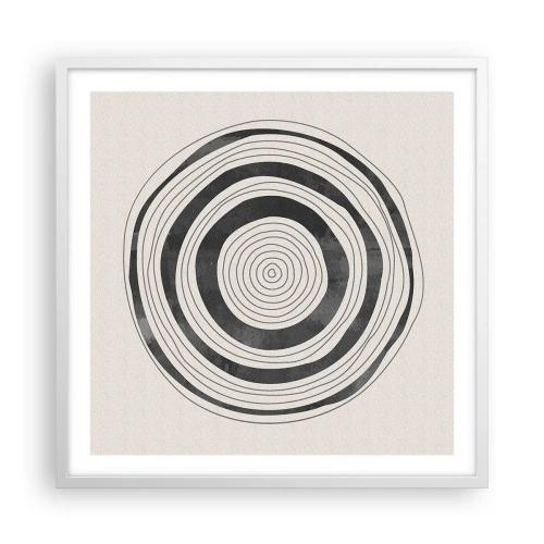 Plakat w białej ramie - Ważne to co pomiędzy - 60x60 cm
